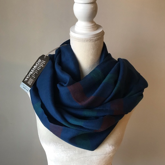 Toad&Co Accessories - TOAD & CO. // Blue Purple Striped Infinity Scarf